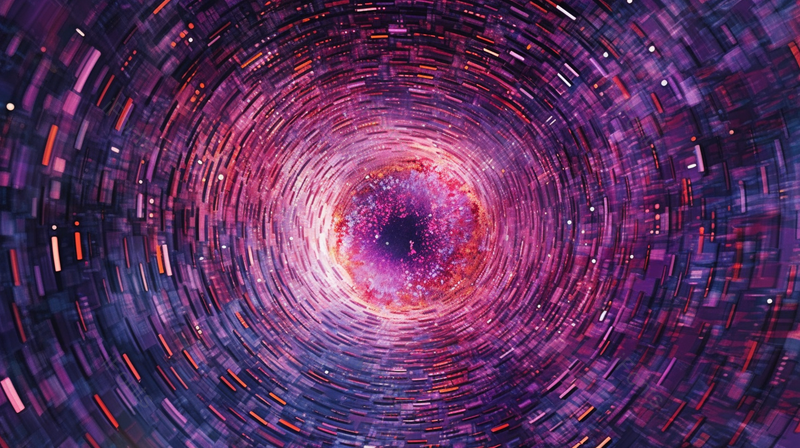 紫色手绘科技虚拟空间插画背景,插画/手绘图,插画/手绘图库,插画/手绘图下载,插画/手绘